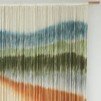 IOWER Macrame Wall Hanging Dip Dye Mountain Wall Art Large Boho Fiber Macrame Wall Decor for Bedroom Living Room Nursery Wedding Backdrop 57" W x 35" L
