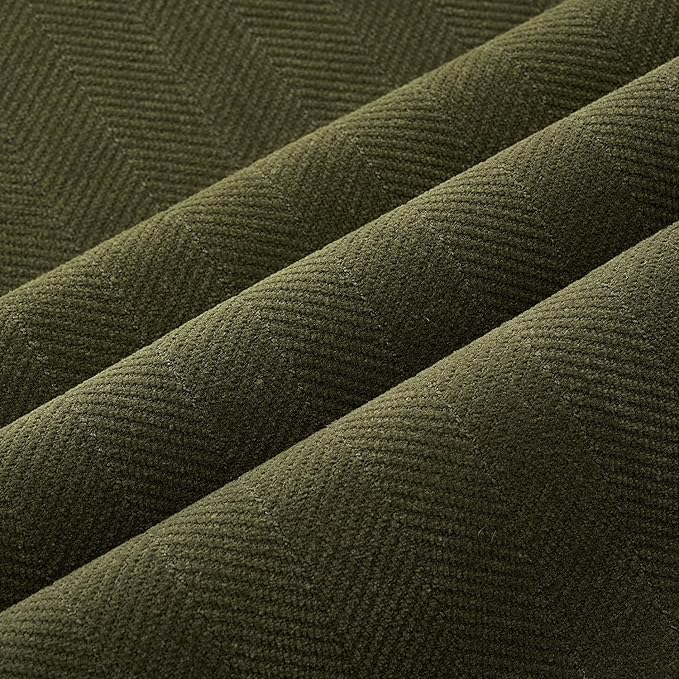MIULEE Pack of 2 Olive Green Decorative Pillow Covers 20x20 Inch Soft Chenille Luxurious Couch Throw Pillows Farmhouse Cushion Covers with Elegant Design for Sofa Bedroom Living Room Home Decor