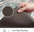 Collive Boho Kitchen Rugs and Mats 2PCS Cushioned Anti-Fatigue Floor Mat, Waterproof Kitchen Rug Set of 2 Non-Skid Comfort Standing Mat for Kitchen,Home,Office,Sink,Laundry,17.3"x29"+17.3"x59"