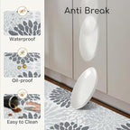 MAYHMYO Kitchen Mats for Floor - Kitchen Anti Fatigue Mat Set of 2 - Non Slip Cushioned Rugs for Standing