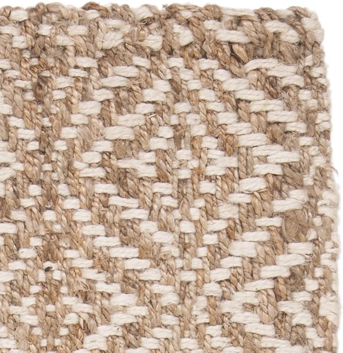 SAFAVIEH Natural Fiber Collection Runner Rug - 2'3" x 8', Natural & Ivory, Handmade Boho Farmhouse Woven Jute, Ideal for High Traffic Areas in Living Room, Bedroom (NF185A)