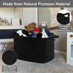 Goodpick Extra Large Storage Basket, 23.6" x 15.7" x 13.8" Rectangle Cotton Rope Basket for Blankets, Pillows, Toys, Woven Dirty Clothes Baskets for Laundry, Black