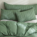 JELLYMONI Pillowcases Body Size Green 1 Pack Boho Striped Bed Pillow Covers 20x54in Polyester Envelope Pillow Shams Tufted Bohemian Textured (Pillows are not Included)