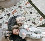 Little Jump Muslin Quilt Toddler Blanket - Silky Soft and Breathable Baby Quilt - Oversized 47" x 47" - 2 Layers Muslin Baby Blanket for Boy and Girls (Jungle-2)