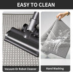Large Kitchen Runner Rugs Long Kitchen Mat Non Slip Washable, Super Absorbent Soft Chenille Braided Kitchen Mats for Floor, Rubber Backing Kitchen Sink Standing Mat, Easy Clean, Gray 36"x71"