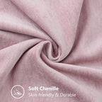 decorUhome Summer Chenille Soft Cozy Throw Pillow Covers 12x20 Set of 2, Modern Farmhouse Boho Velvet Decorative Pillow Cases with Stitched Edge for Couch Sofa Bed Home Decor, Blush Pink