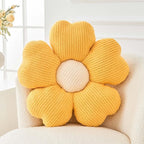 Flower Throw Pillow, Cute Flower Shaped Pillow Decorative Throw Pillow for Bed Couch, Soft Daisy Pillows Floor Seating Cushion Cushions (19.6 Inch Yellow)
