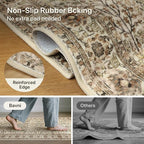 Bavni Area Rugs 5x7, Machine Washable Rugs for Living Room Indoor Non-Slip Carpet Ultra Thin Printed Vintage Rug for Bedroom Dinning Room Nursery Home, Dark Espresso