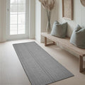 Runner Rug – Boho 2x6 ft Hallway Runner Rug Washable Non-Slip Entryway Rug with Rubber Backing, Grey, Machine Washable, Durable Hand-Woven Design for Home & Kitchen