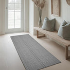 Runner Rug – Boho 2x6 ft Hallway Runner Rug Washable Non-Slip Entryway Rug with Rubber Backing, Grey, Machine Washable, Durable Hand-Woven Design for Home & Kitchen