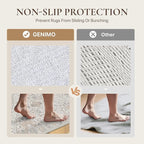GENIMO Runner Rug 2'6"x8 Machine Washable Non Slip Vintage Hallway Runner Rug, Low Pile Lightweight Rugs for Indoor Entryway, Hallway, Kitchen and Corridor