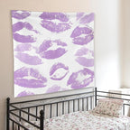 WNAGT Trendy Black and White Kiss Lips Tapestry Wall Hanging, Funky Makeup Wall Decor, Fashion Aesthetic Wall Blanket Decor for Girls Room College Dorm Makeup Room Beauty Room, 50x60 Inch