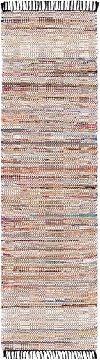 SAFAVIEH Cape Cod Collection Runner Rug - 2'3" x 8', Pink & Beige, Handmade Jute & Denim, Ideal for Living Room, Hallway, Foyer, Bedroom (CAP153U-28)