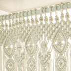 Macrame Bohemian Curtains for Windows Door Curtain Boho Wall Hanging for Doorways Room Dividers Bedroom Decor Wedding Tapestry Living Room Farmhouse Cottage 40x80 inch