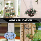 garini 6 Pack, 23 Inch Silver Hanging Baskets Chain, Hanging Chains with Hooks Flower Pot Chain Replacement Plant Hangers for Planters, Bird Feeders and Lanterns