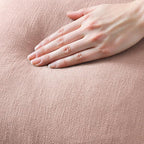 MIULEE Valentines Decorative Throw Pillow Covers Neutral Linen Fringe Throw Pillows Set of 2 Pink Boho Farmhouse Cushion Covers with Tassels for Couch Sofa Bed Living Room Spring Decor 18x18 Inch