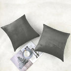 NiNi ALL Decorative Throw Pillow Covers Velvet 26x26 Inch Dark Grey Pack of 2 Cushion Covers Soft for Couch Sofa Bedroom Living Room Outdoor