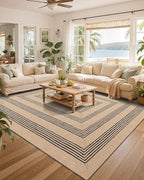 LUMI 9x12 Jute Area Rug for Living Room, Natural Braided Woven Rugs Non Slip, Neutral Carpets No Shedding, Durable for High Traffic, Dining Room, Indoor, Outdoor, Patio