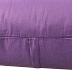 Thmyo 4-Pack 100% Cotton Lumbar Comfortable Solid Decorative Throw Pillow Case, Rectangle Cushion Cover Pillowcase Sublimation Blank Pillow Covers DIY Throw Pillowcase(12x20inch/30x50cm, Purple)