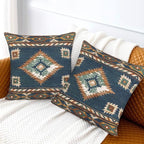Aztec Western Throw Pillow Covers 16x16 Set of 2, Native American Pillow Covers Outdoor Decorative Pillow Case for Couch Bed Sofa Cushion Home Decor