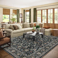 Washable Area Rugs for Living Room: 9x12 Bedroom Rug Vintage Boho Area Rug Stain Resistant Non Slip Low Pile Lightweight Soft Carpets for Living Room Dining Room Kitchen Nursery Kids Room Farmhouse