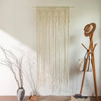 Macrame Door Curtain Bohemian Curtains for Windows Handwoven Boho Wall Hanging for Doorways Room Dividers Bedroom Decor Wedding Tapestry Living Room Farmhouse Cottage 35x70 inch