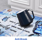 Likiyol Butterfly Kitchen Rugs Set of 2 Kitchen Mats for Floor Farmhouse Anti Fatigue Mats for Kitchen Floor, Daisy Kitchen Rugs Non Slip Washable Standing Floor Mats, 18'' x 30'' + 18'' x 48'', Blue