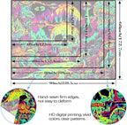 Zussun Blacklight Hippie Skull Mushroom Tapestry for Bedroom Aesthetic Hippy Forest Skeleton Monster Tapestries Wall Hanging Glow in The Dark Wall Tapestry for Living Room Dorm 48 × 36 Inch