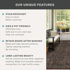 Dark Brown Washable Area Rug for Living Room - 6x9 Oriental Area Rug for Dining Room Under Table, Low Pile Non-Slip Floor Carpet for Bedroom - Vintage Botanical Floral Design & Stain Resistance