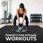 bemaxx Gym Mats Set - 18 pcs EVA Interlocking Foam Floor Tiles (12.6"x12.6"x0.4") 18sqft Protective Gym Flooring Sports Home Workout Exercise Mats Puzzle Garage Fitness Play-Room Pool Treadmill Bike