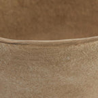 Creative Co-Op Boho Terracotta Footed Planter with Organic Edge, Matte Taupe