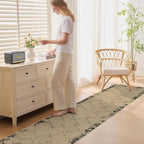 2x8 Jute Runner Rug for Hallway: Farmhouse Washable Kitchen Rug Non Slip Outdoor Indoor Rug for Bedroom Porch Laundry Bathroom - Modern Brown