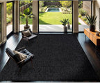 CAMILSON Easy Jute Rug 9x12, Indoor Outdoor Dark Gray Black Farmhouse Area Rugs for Living Room Patio and Kitchen Rug Solid Boho Woven Design Easy-Cleaning Washable Outside Carpet Alfombras (9 x 12)