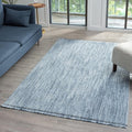 LUXE WEAVERS Solid Machine Woven Blue 9x12 Area Rug, Indoor Stain-Resistant Carpet