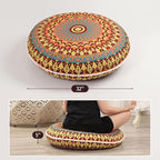 32 inches Meditation Floor Cushion for Adults, 2 Pack Round Large Thick Floor Pillow, Memory Foam Filling, Yellow