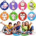 8 Pcs Kids Floor Cushions for Classroom Flexible Round Seating with Handle Soft Waterproof Floor Pillows with Cute Cartoon Animal Pattern for Elementary Daycare Preschool(Jungle Animals)