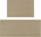 Artoid Mode Washable Non Slip Kitchen Rugs and Mats Set of 2, Rubber Backing Absorbent Kitchen Mats for Floor Front of Sink - 20x32 and 20x48 Inch