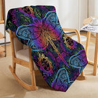 Mandala Boho Throw Blanket Colorful Dragonfly Sun Bohemian Blanket for Sofa Bed Couch Chair Or Dorm 30"x40"
