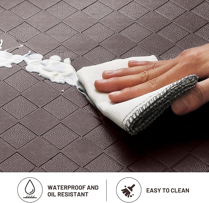 HappyTrends Kitchen Floor Mat - 4/5 Inch Thick Anti-Fatigue Kitchen Rug,Waterproof Non-Slip Kitchen Mats and Rugs Heavy Duty Ergonomic Comfort Rug for Kitchen,Office,Sink,Laundry,(22"x36", Chocolate)