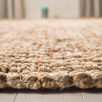 SAFAVIEH Area Rug 3x5 - Natural Fiber Collection - Natural Brown, Handmade Jute, Farmhouse Style, Chunky Textured Thick Pile (NF447A)