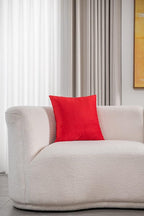 Throw Pillow Covers 18x18 Christmas Red: Pack of 2 Cozy Soft Velvet Square Modern Luxury Decorative Throw Pillow Cases for Sofa Couch Living Room Bed Home Decor