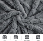 Aganear Flannel Throw Blanket - Cozy Soft Lightweight Fuzzy Throw Blanket for Women Portable Throw Blankets for Couch, Warm Present for Birthday, Christmas, Halloween, Housewarming(50"x60", Gray)