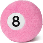 Dripykiaa Pink 8 Ball Throw Pillow, 14" Pink 8 Ball Round Plush Decorative Throw Pillow, Soft Aesthetic Cushion for Bedroom & Living Room, Trendy Pink Room Decor for Women & Teens