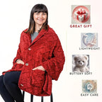 Boho Chic Wearable Blanket -No Sleeves Drape&Go- Poncho Blanket Wrap Shawl - Gifts for Grandma and Mom