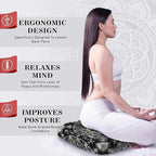 Mandala Meditation Cushion, Boho Meditation Mat, Meditation Pillows for Sitting on Floor, Cushions for Sitting in Home and Outdoor, Square Floor Pillow Cushion Seating for Yoga Accessories 22'' X 22''