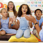 Geetery 12 Pcs Floor Pillows for Classroom Bulk Square Seating Cushions for Floor Chair School Kindergarten Reading Corner, 15.7'' Large Thick Meditation Cushions Yoga Nursery Daycare (Multicolor)