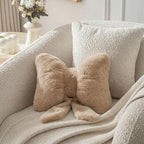 Bow Pillow Throw Pillows Butterfly Shaped Decorative Cute Pillows for Bed Sofa Cute Home Decorr,Coffee 10 * 8inch