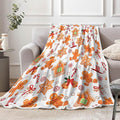 Christmas Throw Blanket Flannel Blankets Warm and Soft Gingerbread Cozy Fuzzy Winter Throws for Couch Sofa 60x80 Inch