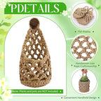 6 Pk Wall Planters for Indoor Macrame Plant Hanger Boho Wall Mounted Flower Baskets Hanging Planter, Plants and Pots are Not Included(Linen Color,4 x 8 Inch)