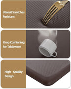 Color&Geometry 0.71" Extra Thick Anti Fatigue Cushion Kitchen Floor Mat,Easy Clean, Water & Oil Proof, Non Slip, Foam Padded Runner Rug for Front Sink,20"x 39" Brown (2.0 Version)